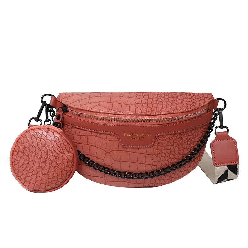 Designer Woman Waist Bag Quality Leather Fanny Pack