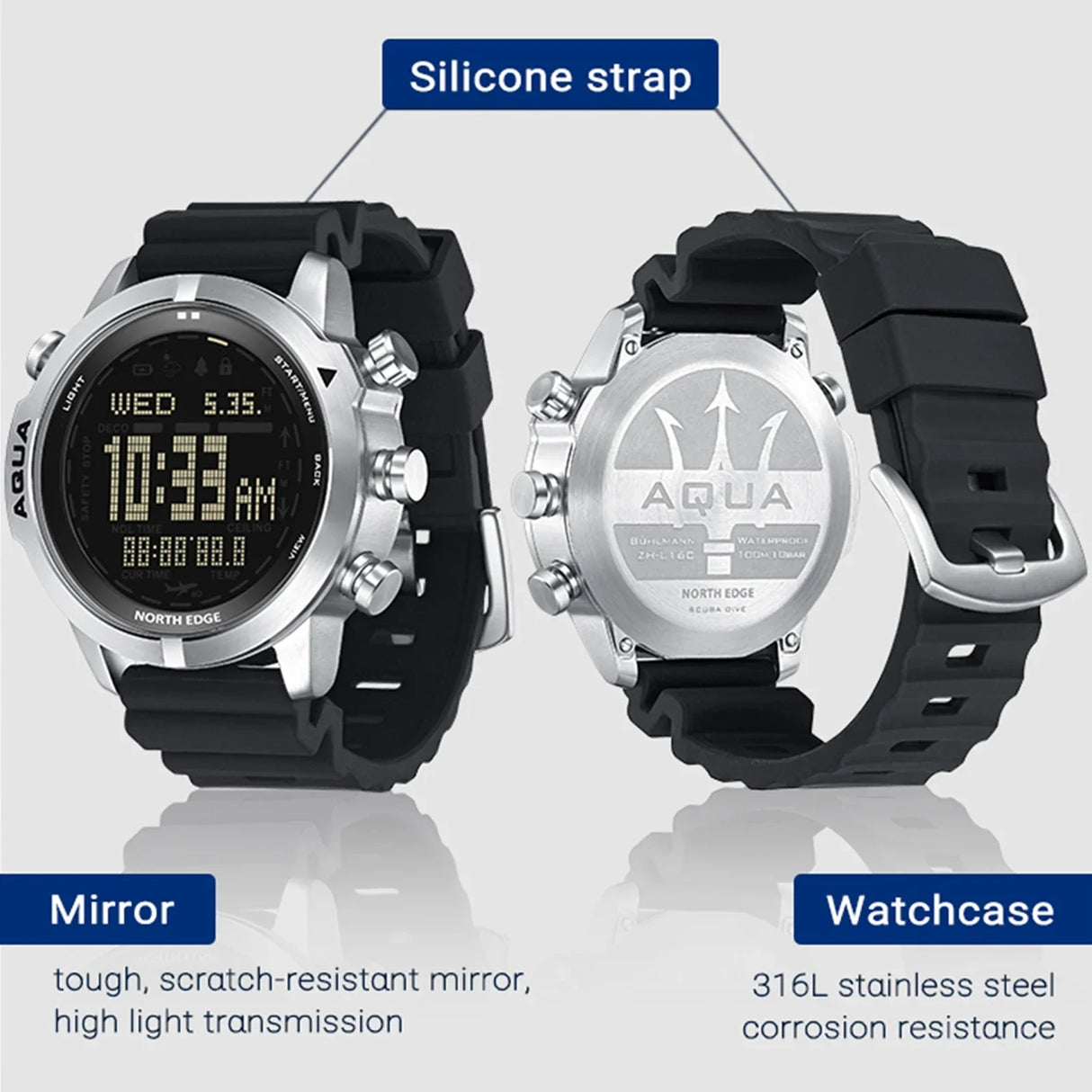 Digital Dive Watch for Men Dive Computer Watch