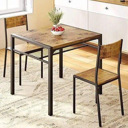 Dining Table Set, Traditional 2/4/5-Piece Wood & Metal