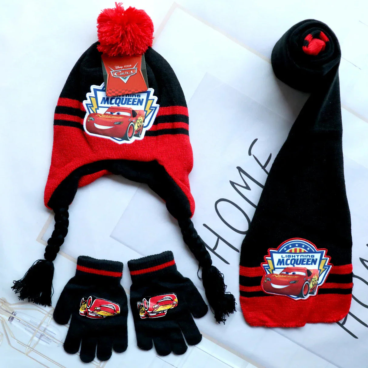 Disney Autumn Winter Cute Children Cars Cartoon Scarf