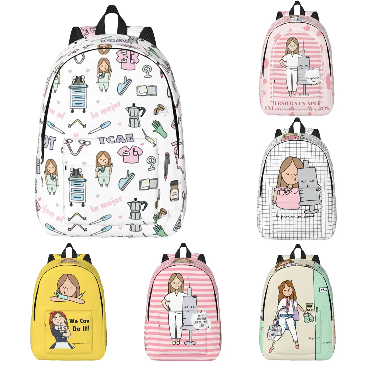 Doctor Nurse Enfermera En Apuros Backpack for Men