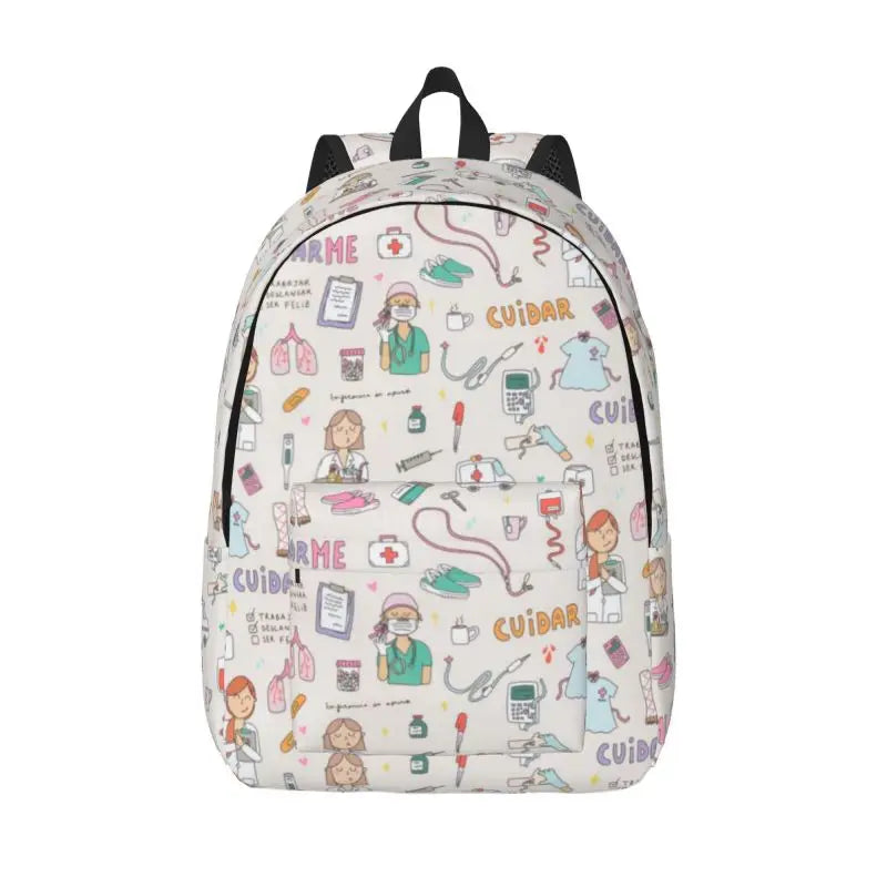 Doctor Nurse Enfermera En Apuros Backpack for Men