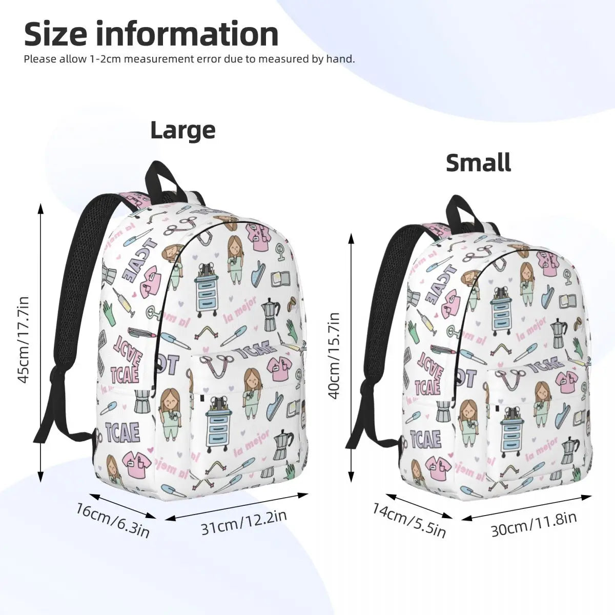 Doctor Nurse Enfermera En Apuros Backpack for Men