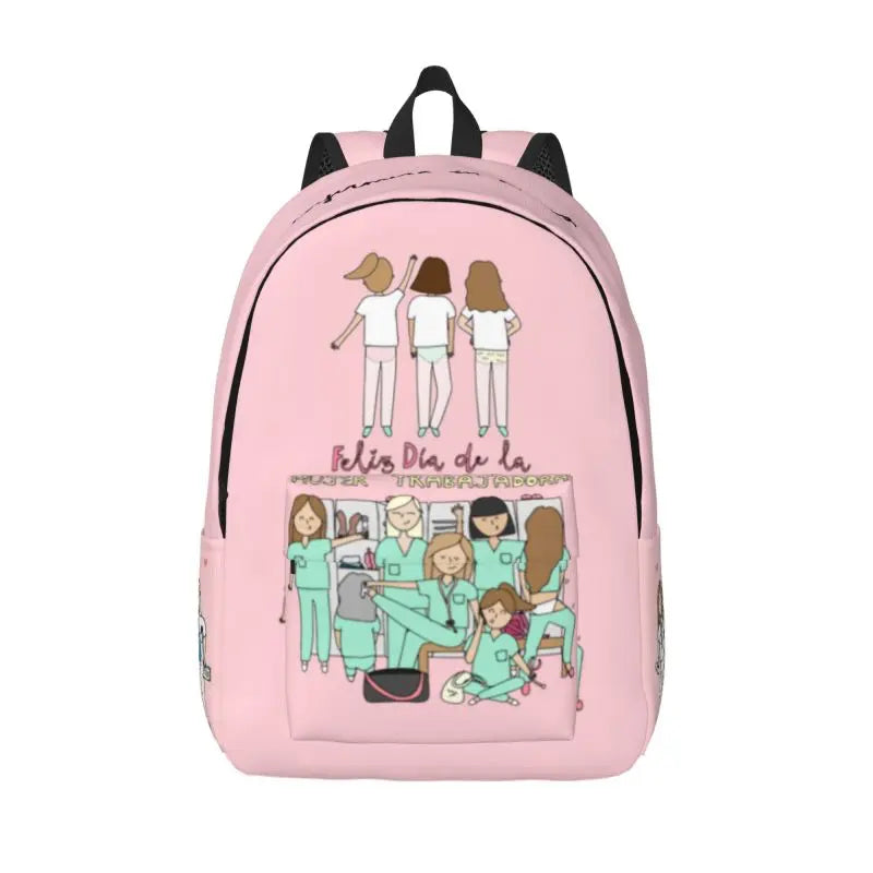 Doctor Nurse Enfermera En Apuros Backpack for Men