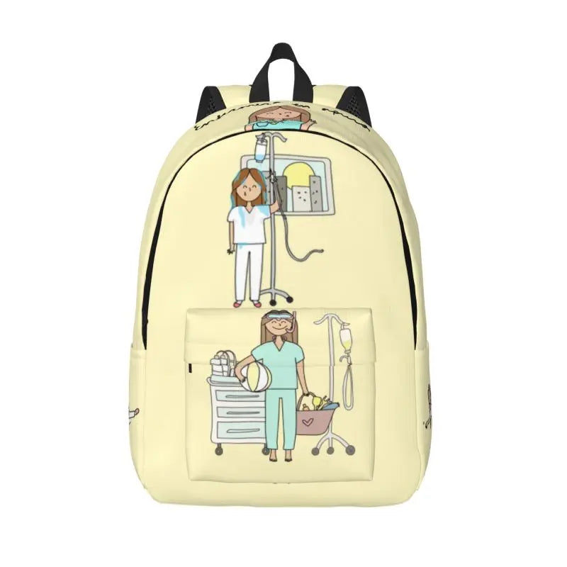 Doctor Nurse Enfermera En Apuros Backpack for Men