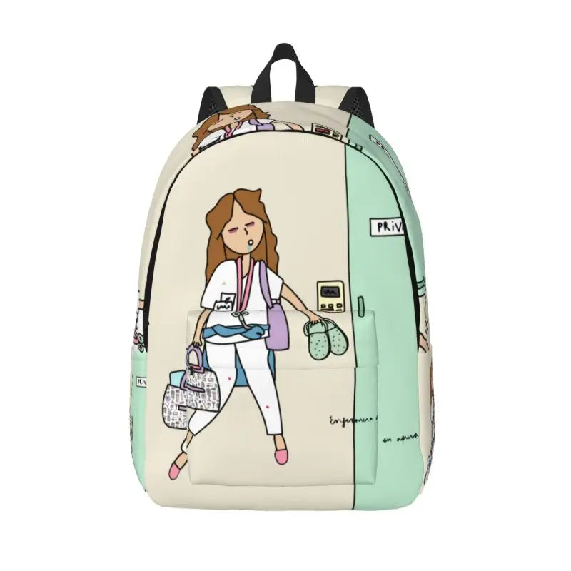 Doctor Nurse Enfermera En Apuros Backpack for Men