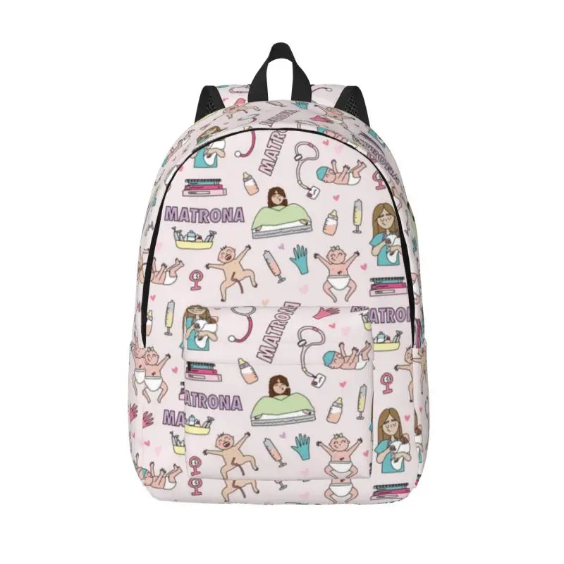 Doctor Nurse Enfermera En Apuros Backpack for Men