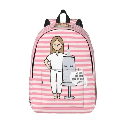 Doctor Nurse Enfermera En Apuros Backpack for Men