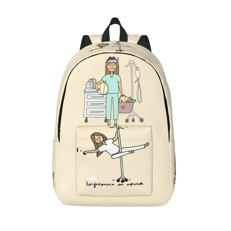 Doctor Nurse Enfermera En Apuros Backpack for Men