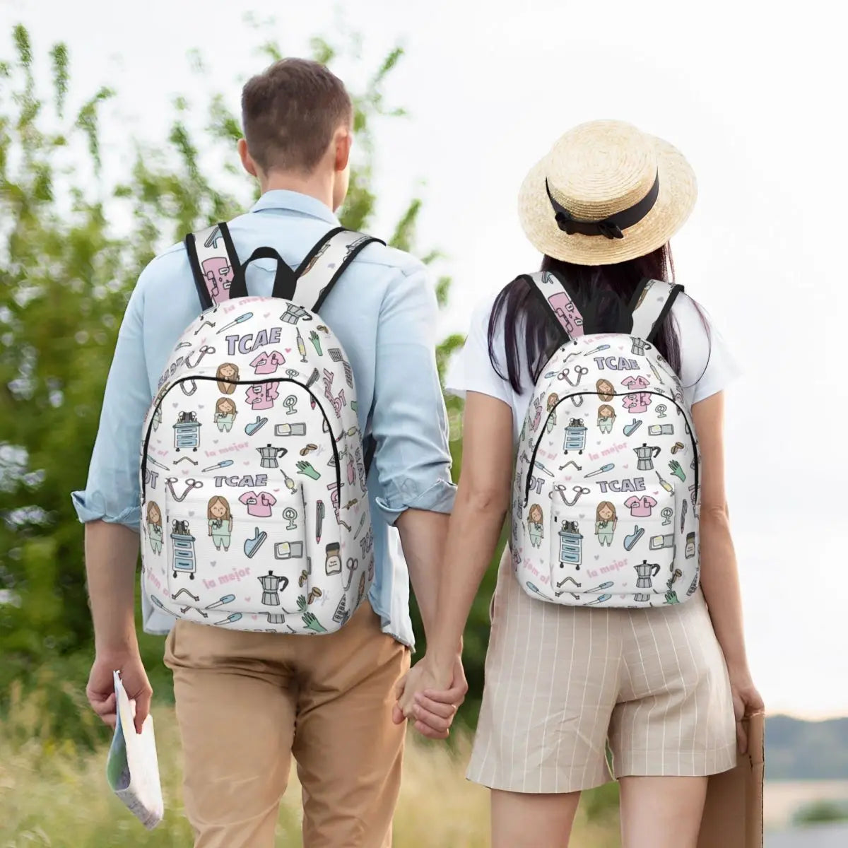 Doctor Nurse Enfermera En Apuros Backpack for Men