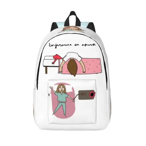 Doctor Nurse Enfermera En Apuros Backpack for Men