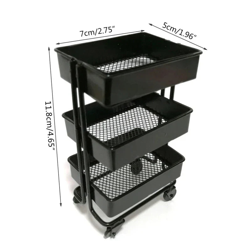 Dollhouse Furniture Accessories Miniature Iron Shelf Bookshelf