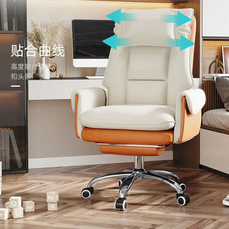 Double Backrest Office Chair Rotatable Adjustable Computer Sofa