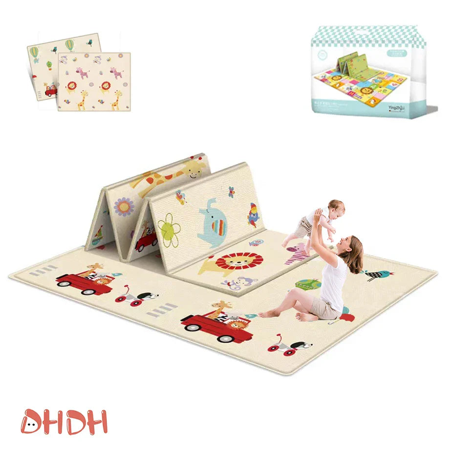 Double-sided Foldable Children Carpet Cartoon Baby Play Mat