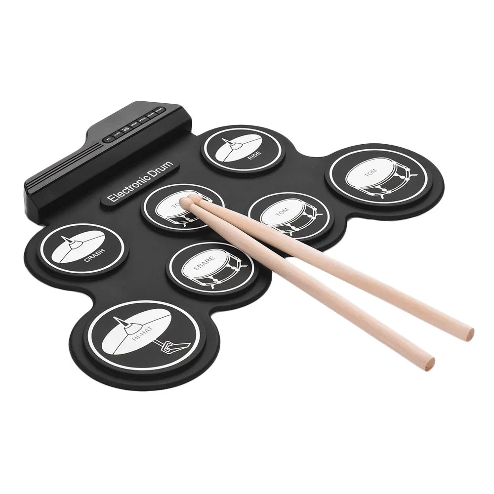 Drum Electronic Drum Set Compact Size USB Folding