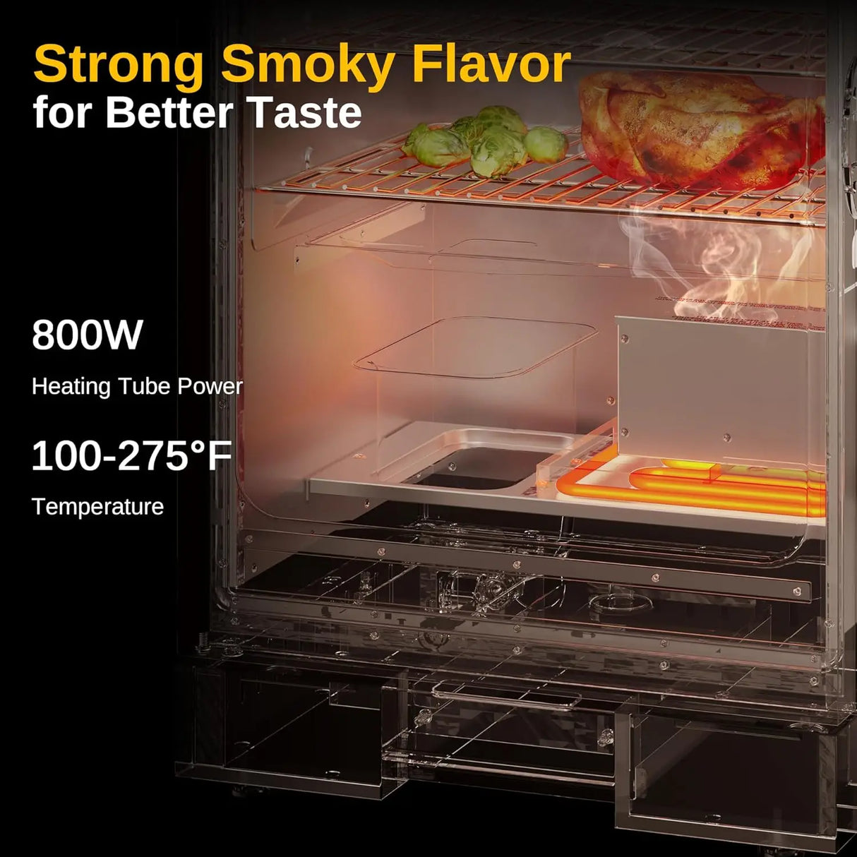 EAST OAK 30" Digital Electric Smoker with Glass