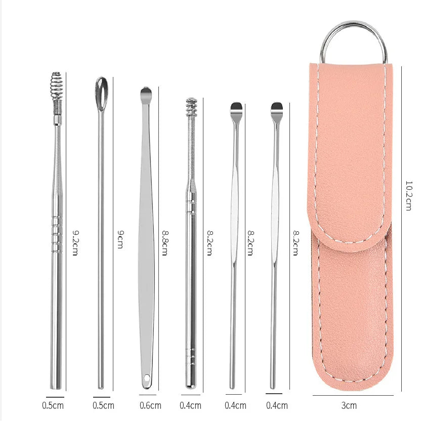 Ear Cleaner Personal Care Curette Ear Pick 6Pcs
