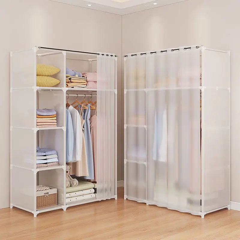 Easy Assemble Wardrobe Household Dustproof Wardrobe Bedroom Multipurpose
