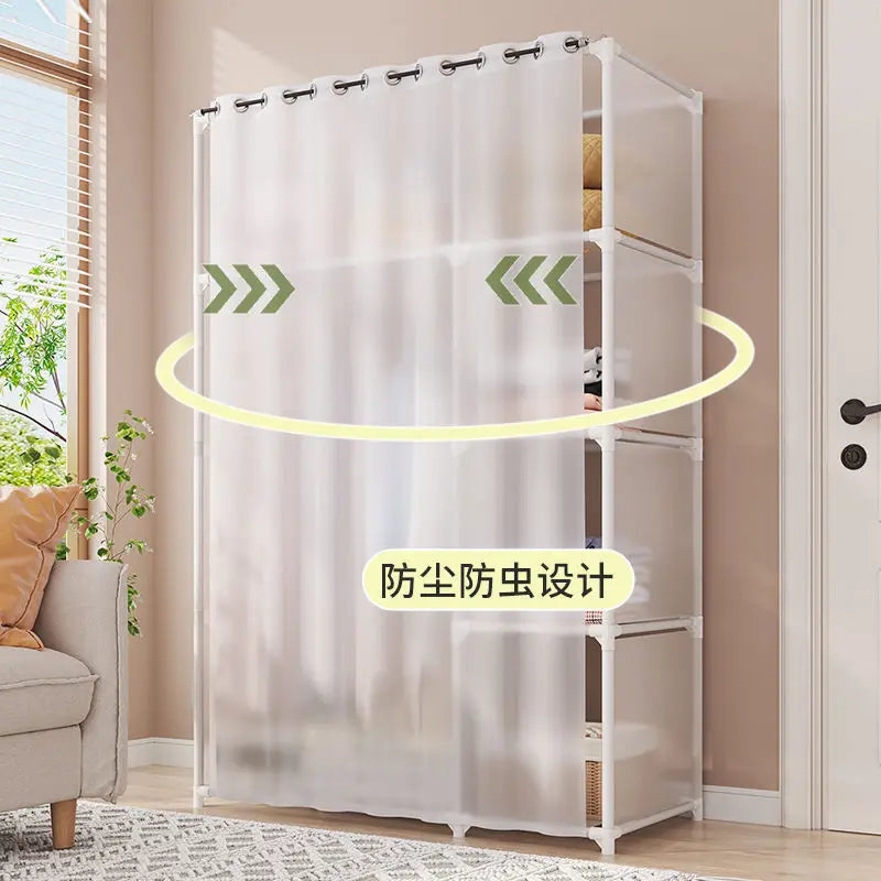Easy Assemble Wardrobe Household Dustproof Wardrobe Bedroom Multipurpose