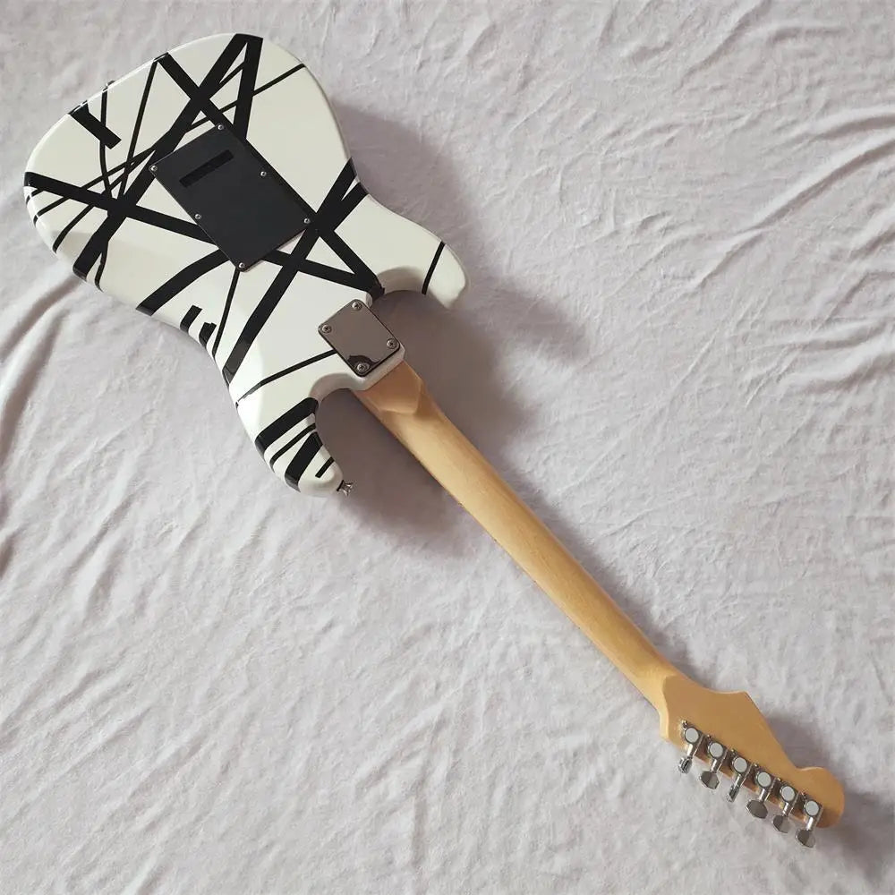 Eddie Van Halen “Fran-k” Heavy Relic Electric Guitar/Red Body/Decorated With Black And White Stripes/Free Shipping