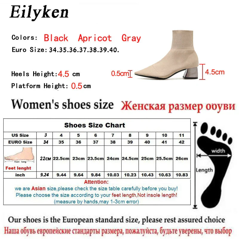 Eilyken Fashion Knitted Stretch Fabric Sewing Women Ankle