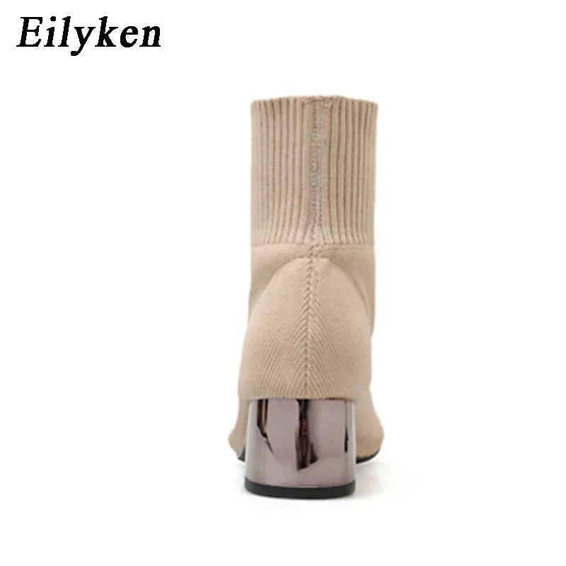 Eilyken Fashion Knitted Stretch Fabric Sewing Women Ankle