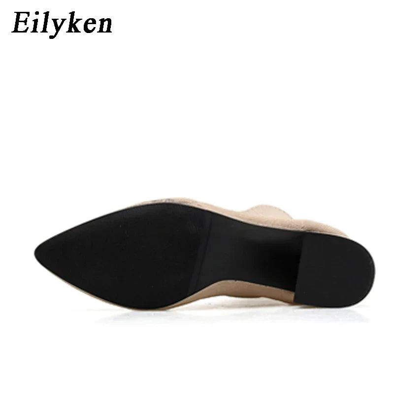 Eilyken Fashion Knitted Stretch Fabric Sewing Women Ankle