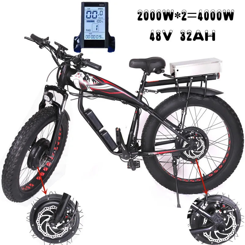 Electric Bicycle 48V4000W Sport Mountain Electr Bike 32AH