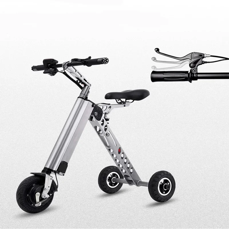 Electric Bicycle Simple Shape Mini E-Bike Three-Wheel Folding