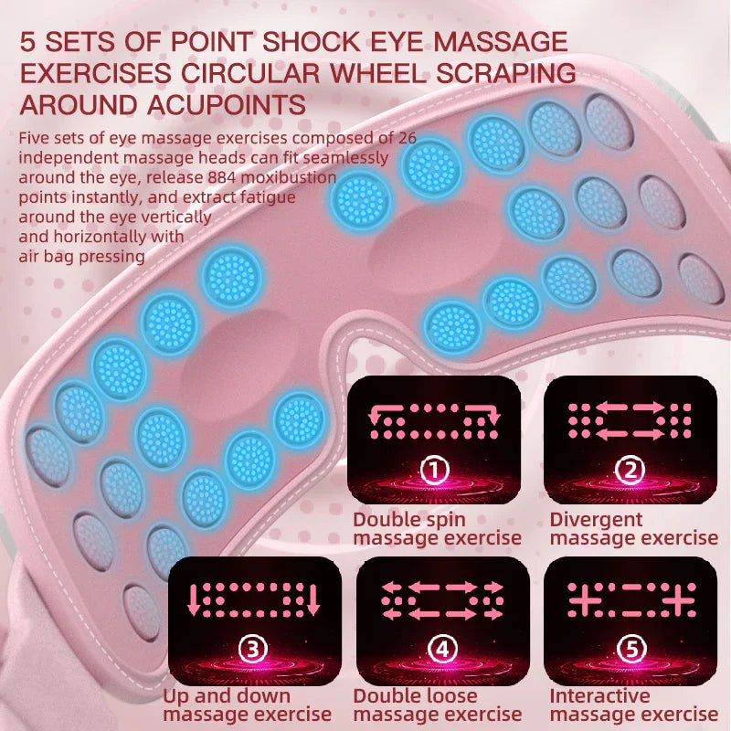 Electric Eye Massager 4D Music Hot Compress Air