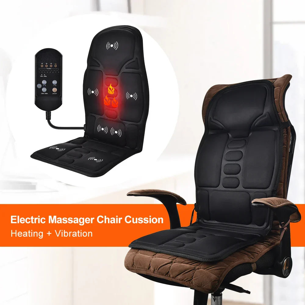 Electric Heating Back Waist Massager for Car Chair