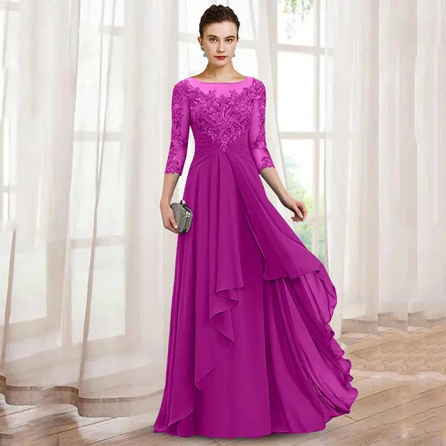 Elegant ALine Mother Of the Bride Dresses Chiffon