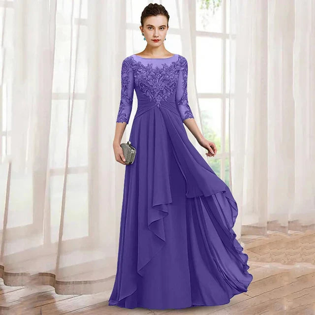Elegant ALine Mother Of the Bride Dresses Chiffon