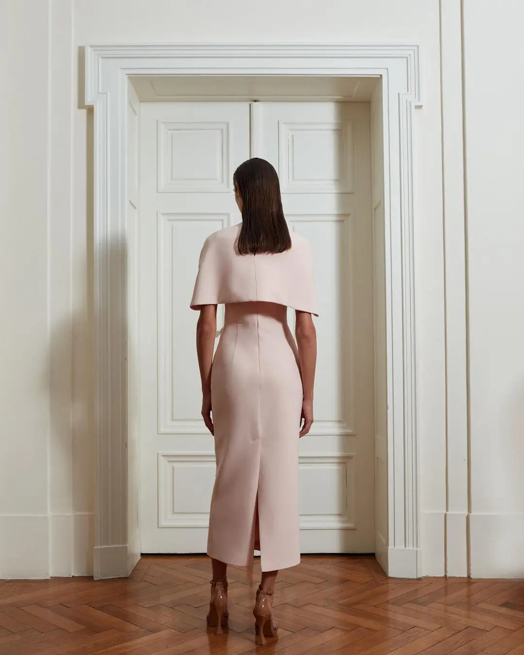 Elegant Prom Dresses Rhinestone Beads Back Split Anklelength