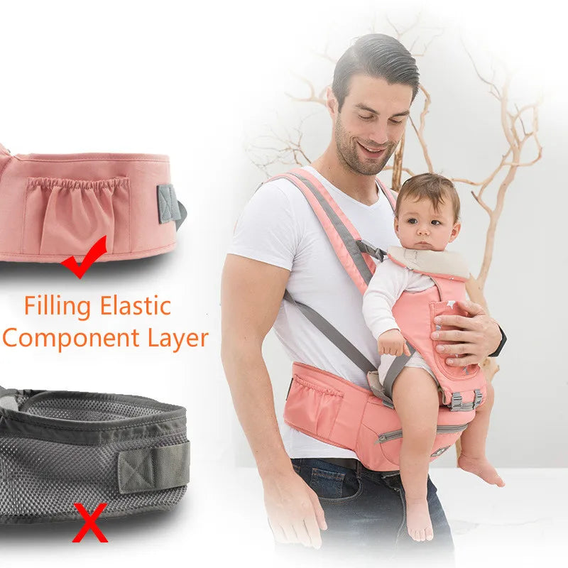 Ergonomic Baby Carrier Infant Hipseat Carrier Breathable Kangaroo