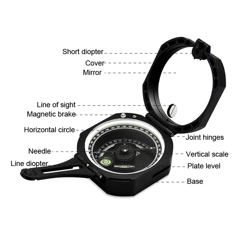 Eyeskey Professional Geological Compass Handheld Lightweight Outdoor Survival