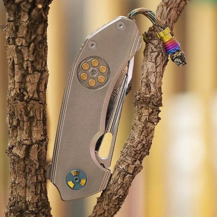 F Titanium Alloy Knife Beads Pendant Umbrella Rope