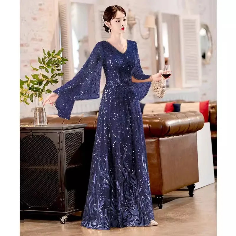 FDHAOLU 2024 Custom Size Gold Sequin Mother Of