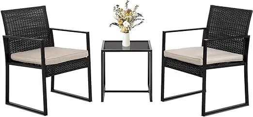 FDW Patio Furniture Sets 3 Piece Outdoor Bistro