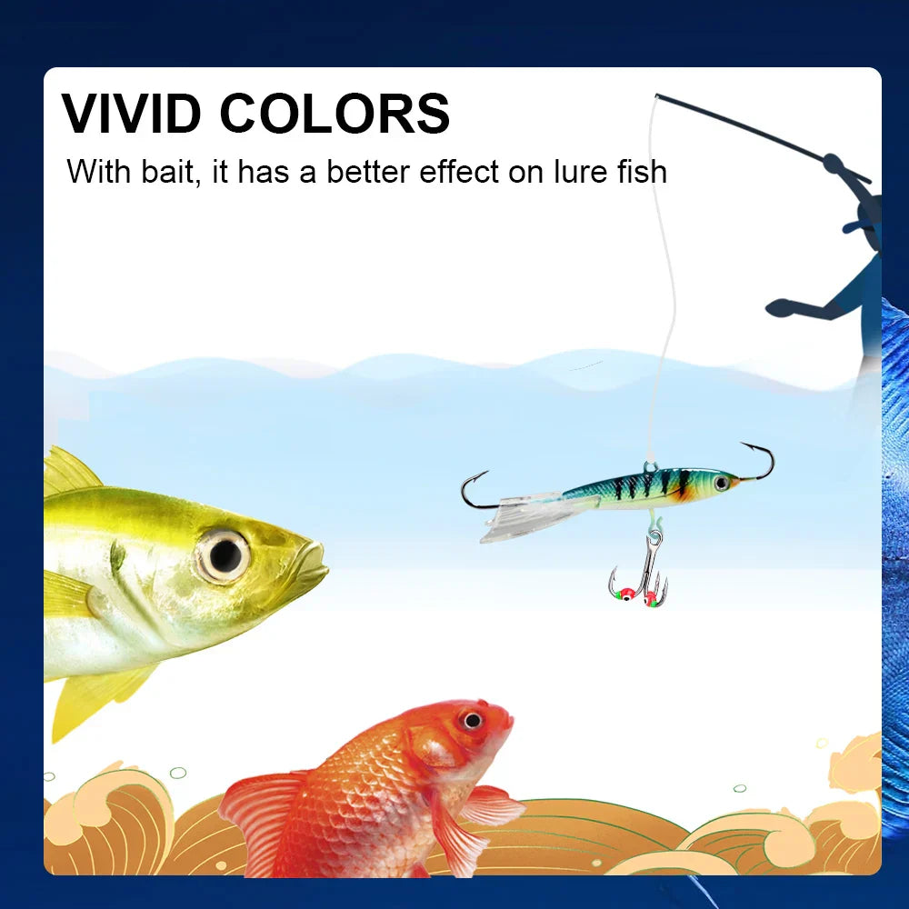 FISH KING 0.4/0.6/0.8g Ice Fishing Hooks Hard Lure