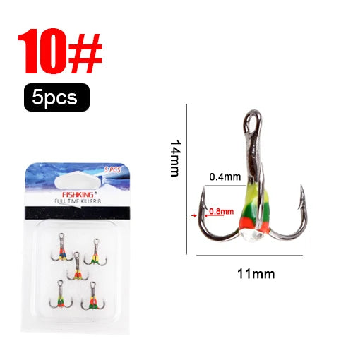 FISH KING 5pcs/pack High Carbon Steel Winter ice