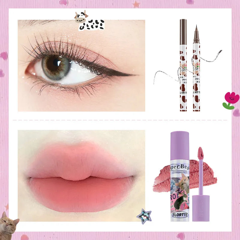 FLORTTE Professional Makeup Kit Makeup Set Box Eyeliner