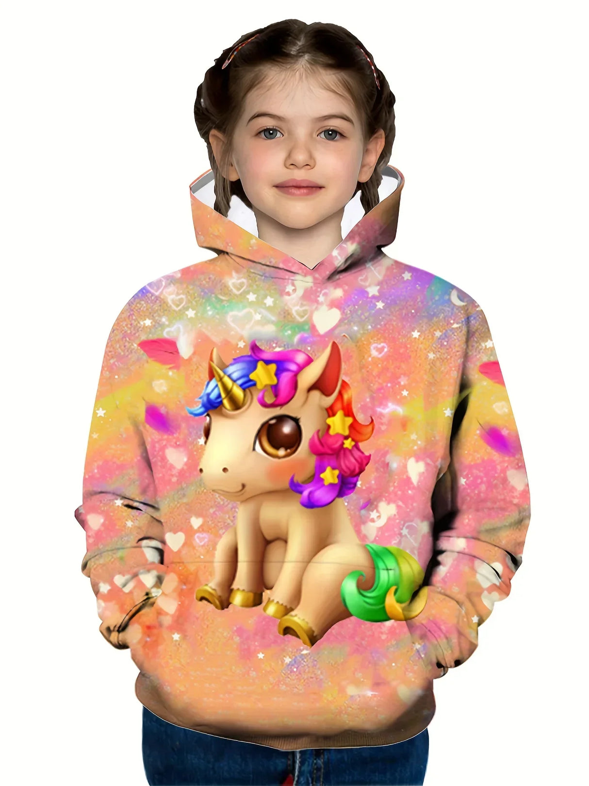 Fall Winter Kids Adorable Pony 3D Print Thick