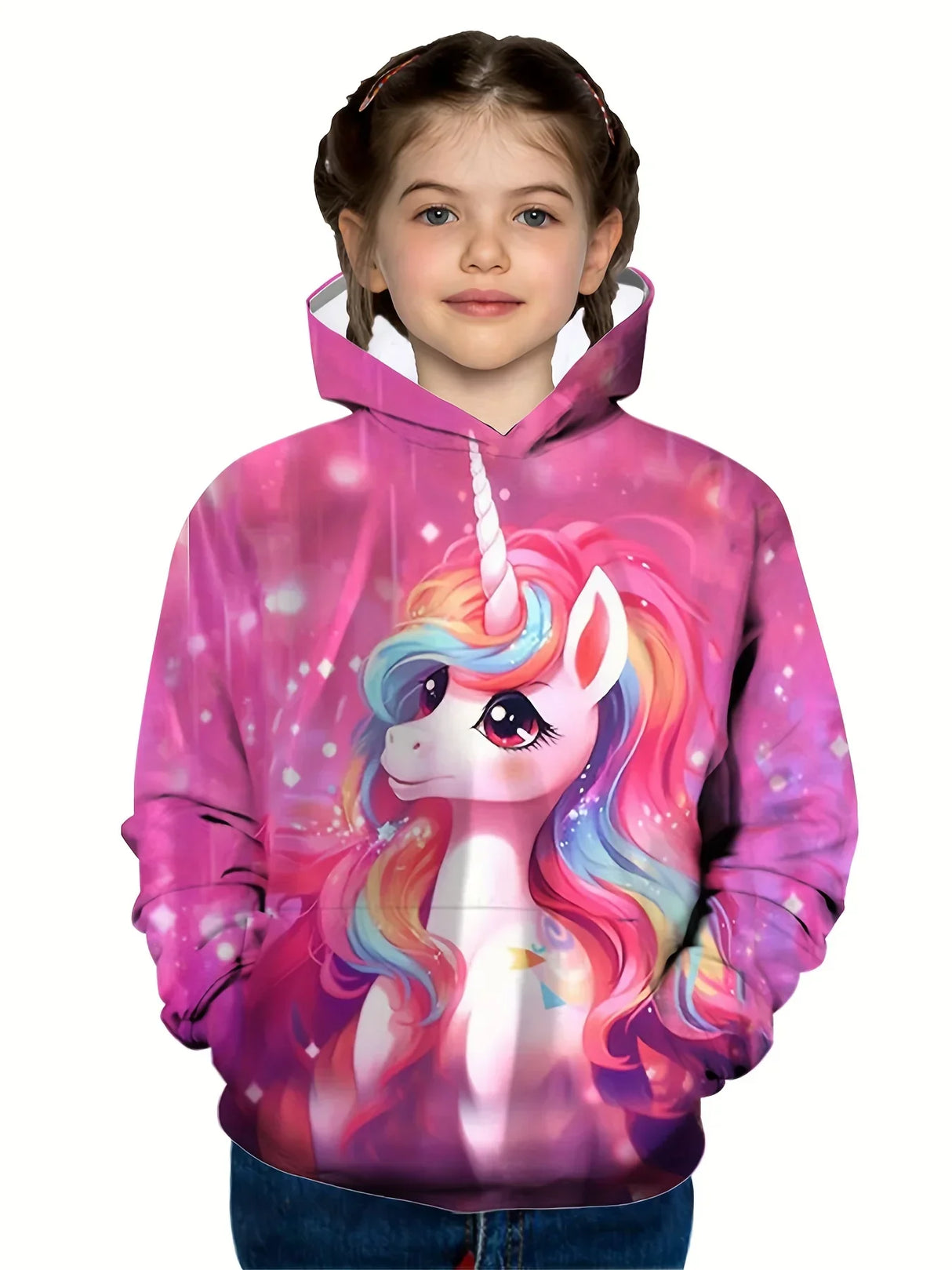 Fall Winter Kids Adorable Pony 3D Print Thick