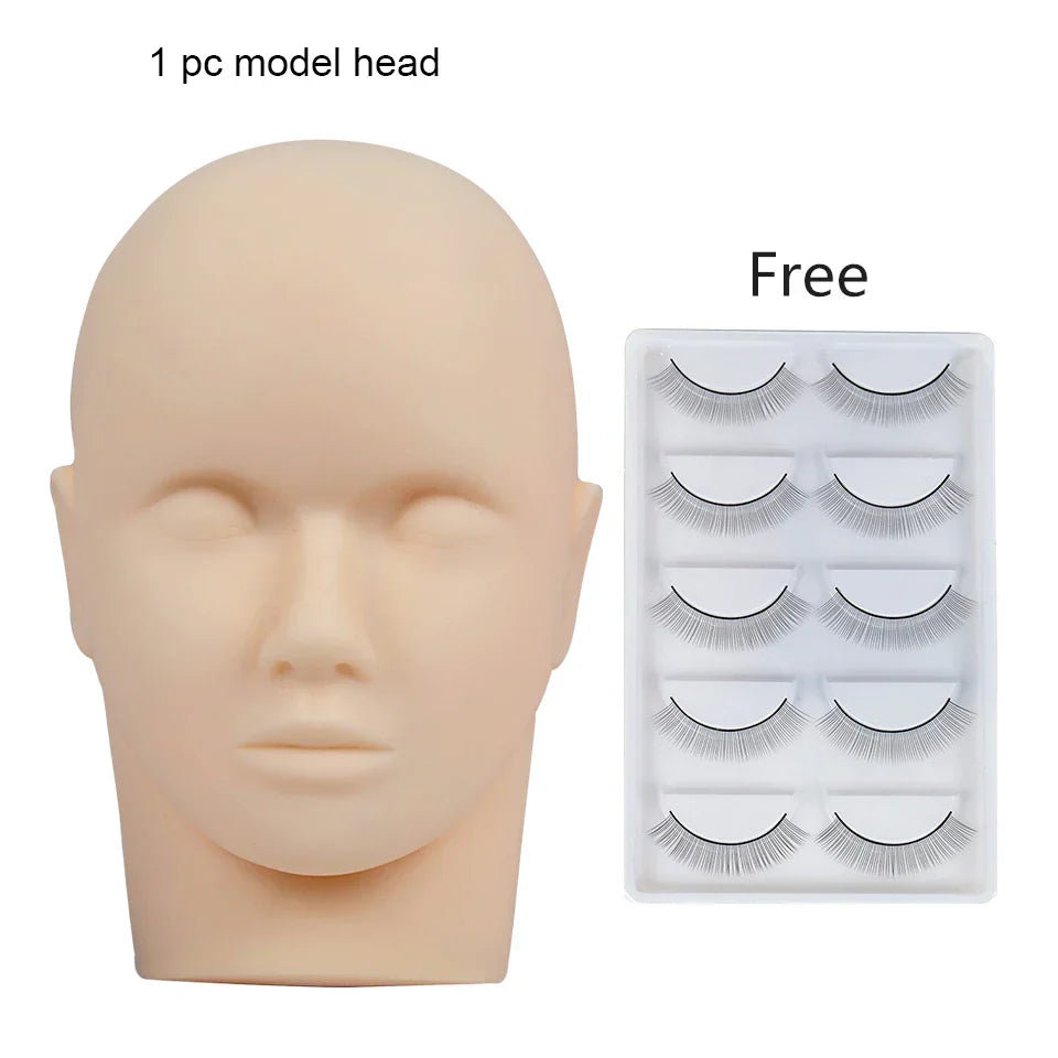 False Eyelash Extension Kit Set Beginner Mannequin Head