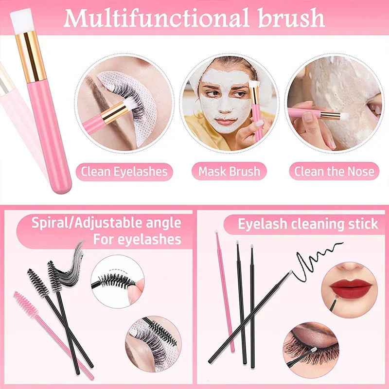 False Eyelash Extension Kit Set Beginner Mannequin Head