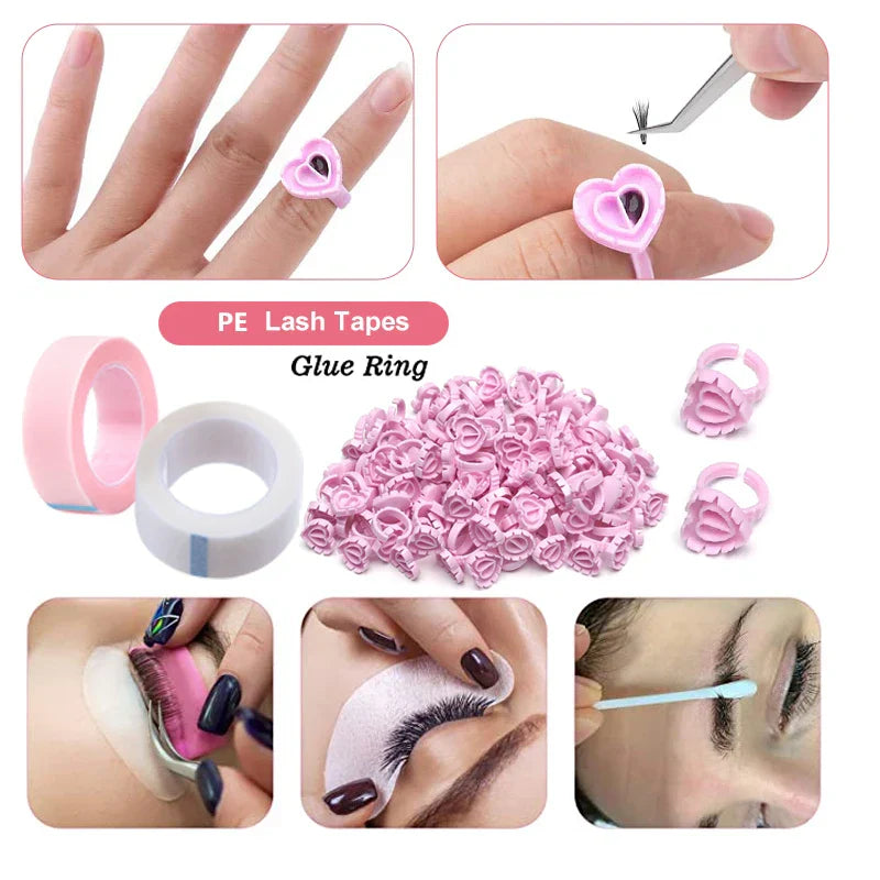 False Eyelash Extension Kit Set Beginner Mannequin Head
