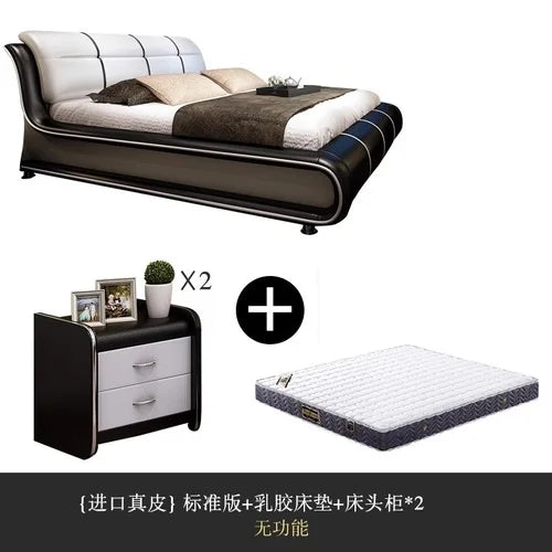 Fancy Wooden Queen Bed Adults Drawer Double Children