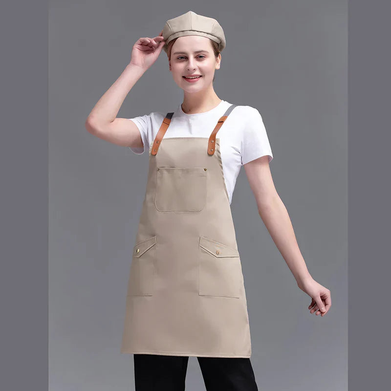 Fashion Canvas kitchen Aprons For Woman Men Chef