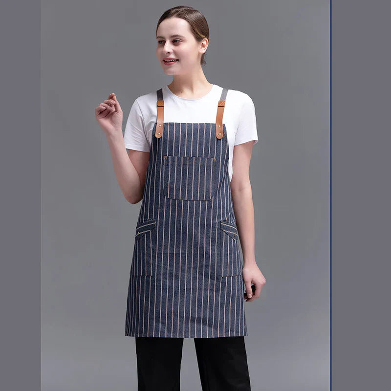 Fashion Canvas kitchen Aprons For Woman Men Chef